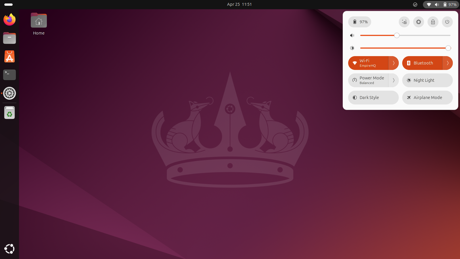 Tela do Ubuntu, uma das distribuições mais populares do Linux